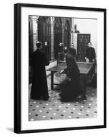 Priests Playing Ping-Pong at Social School-Dmitri Kessel-Framed Photographic Print