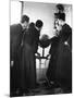 Priests Studying Globe-null-Mounted Photographic Print
