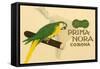 Prima-Nora Cigar Label, Parrot-null-Framed Stretched Canvas