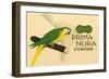 Prima-Nora Cigar Label, Parrot-null-Framed Art Print