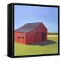 Primary Barns V-Carol Young-Framed Stretched Canvas