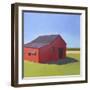 Primary Barns V-Carol Young-Framed Art Print