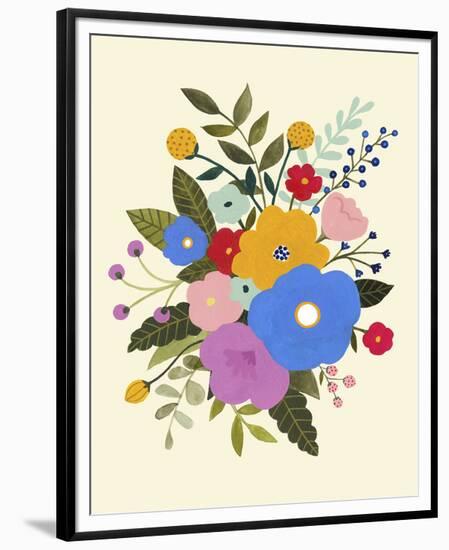 Primary Blooms II-Victoria Borges-Framed Premium Giclee Print