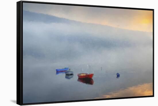Primary Canoes-Kim Curinga-Framed Stretched Canvas