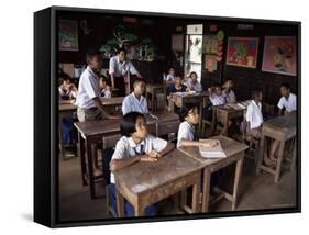 Primary School, Bangkok, Thailand, Southeast Asia-Michael Jenner-Framed Stretched Canvas