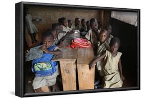 Primary school in Africa, Hevie, Benin-Godong-Framed Photographic Print