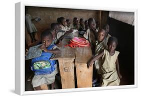 Primary school in Africa, Hevie, Benin-Godong-Framed Photographic Print