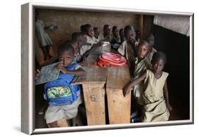 Primary school in Africa, Hevie, Benin-Godong-Framed Photographic Print