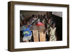 Primary school in Africa, Hevie, Benin-Godong-Framed Photographic Print