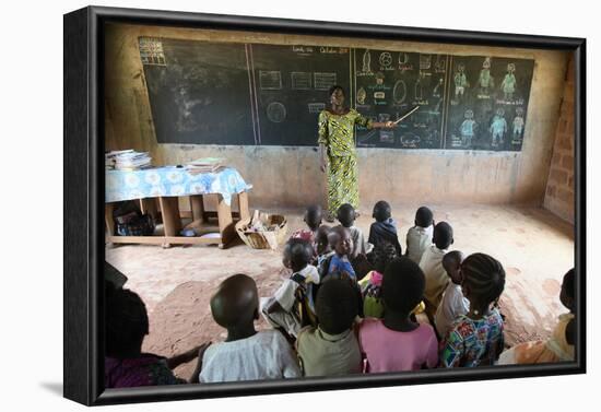 Primary school in Africa, Hevie, Benin-Godong-Framed Photographic Print