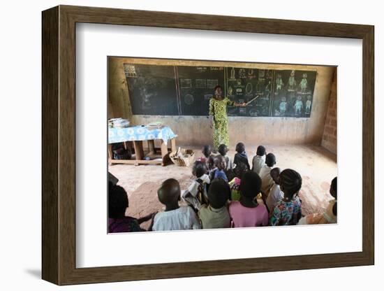 Primary school in Africa, Hevie, Benin-Godong-Framed Photographic Print