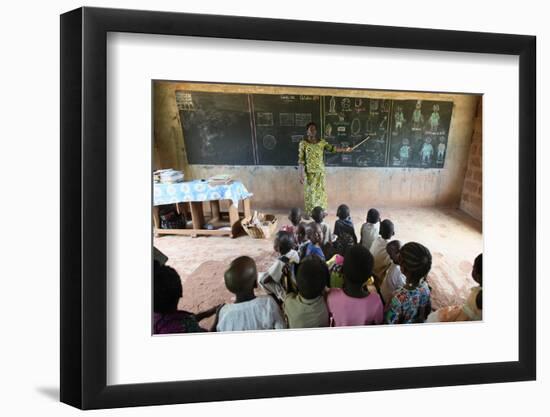 Primary school in Africa, Hevie, Benin-Godong-Framed Photographic Print
