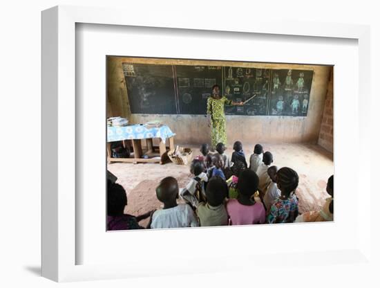 Primary school in Africa, Hevie, Benin-Godong-Framed Photographic Print