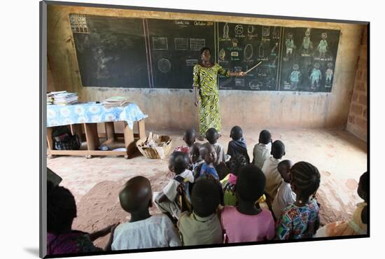 Primary school in Africa, Hevie, Benin-Godong-Mounted Photographic Print