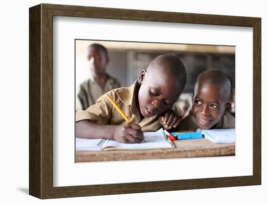 Primary school in Africa, Lome, Togo-Godong-Framed Photographic Print