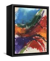 Primary Splash I-Jennifer Goldberger-Framed Stretched Canvas