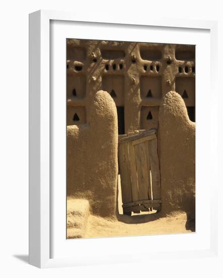 Primative Wooden Gate, Mali, West Africa-Ellen Clark-Framed Photographic Print