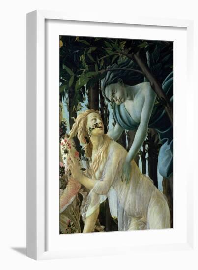 Primavera: Detail of Zephyr and Flora-Sandro Botticelli-Framed Giclee Print