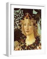 Primavera, Face of Flora-Sandro Botticelli-Framed Art Print