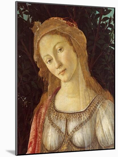Primavera, Face of Venus-Sandro Botticelli-Mounted Art Print