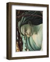 Primavera, Face of Zephyrus blowing-Sandro Botticelli-Framed Art Print