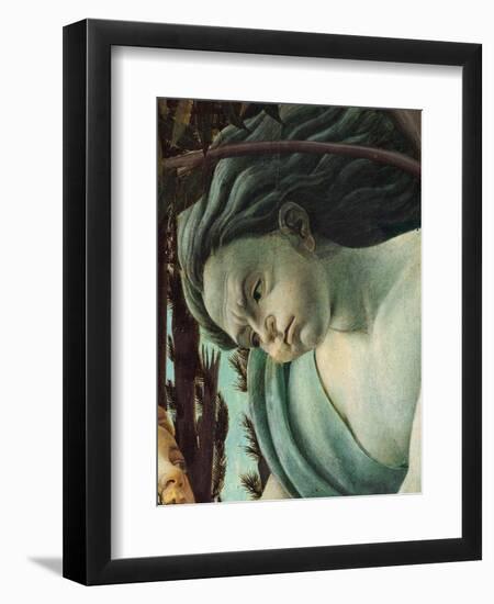 Primavera, Face of Zephyrus blowing-Sandro Botticelli-Framed Art Print