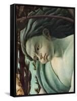 Primavera, Face of Zephyrus blowing-Sandro Botticelli-Framed Stretched Canvas