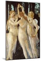 Primavera, Three Graces-Sandro Botticelli-Mounted Art Print