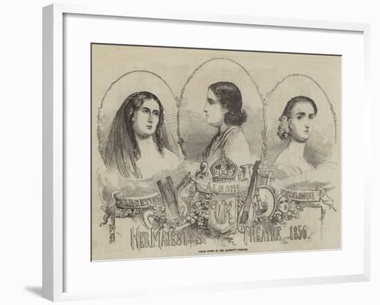 Prime Donne at Her Majesty's Theatre, 1856-null-Framed Giclee Print