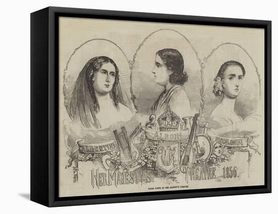 Prime Donne at Her Majesty's Theatre, 1856-null-Framed Stretched Canvas