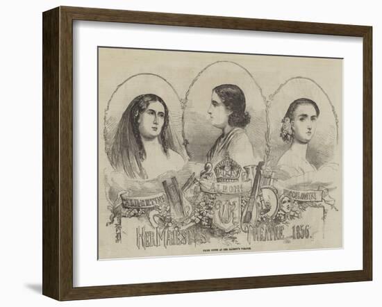 Prime Donne at Her Majesty's Theatre, 1856-null-Framed Giclee Print