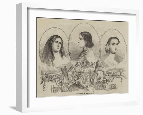 Prime Donne at Her Majesty's Theatre, 1856-null-Framed Giclee Print