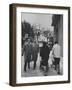 Prime Minister Constantine Karamanlis Strolling Down the Street-null-Framed Photographic Print