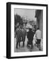 Prime Minister Constantine Karamanlis Strolling Down the Street-null-Framed Photographic Print