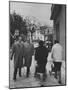 Prime Minister Constantine Karamanlis Strolling Down the Street-null-Mounted Photographic Print