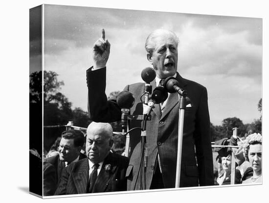 Prime Minister Harold Macmillan Speaking at Conservative Fete in Bromley-null-Stretched Canvas