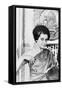 Prime Minister Indira Gandhi of India at the National Press Club Washington, 1966-Warren K^ Leffler-Framed Stretched Canvas