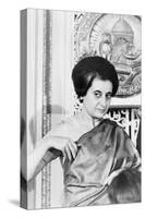 Prime Minister Indira Gandhi of India at the National Press Club Washington, 1966-Warren K^ Leffler-Stretched Canvas