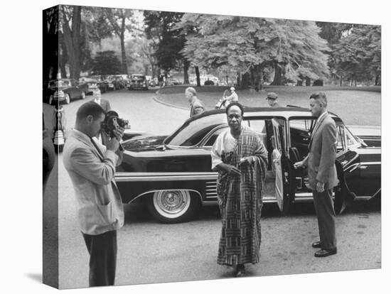 Prime Minister of Ghana, Kwame Nkrumah Arriving at the White House-Ed Clark-Stretched Canvas