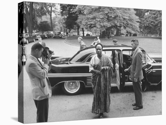 Prime Minister of Ghana, Kwame Nkrumah Arriving at the White House-Ed Clark-Stretched Canvas