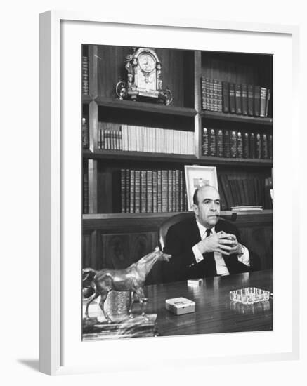 Prime Minister of Iran Amir Abbas Hoveida-Dmitri Kessel-Framed Premium Photographic Print