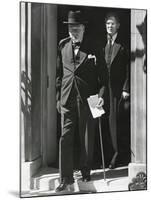 Prime Minister Winston Churchill Leaving 10 Downing Street to Speak to Parliament on June 18, 1940-null-Mounted Photo