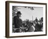 Prime Minister Winston Churchill Making a Speech During an Election Tour-null-Framed Photographic Print