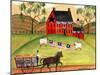 Primitive Americana Sheep with Horse and Wagon Cheryl Bartley-Cheryl Bartley-Mounted Giclee Print