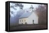 Primitive Baptist Church Fog-Galloimages Online-Framed Stretched Canvas