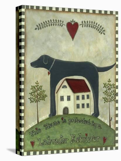 Primitive Labrador 2-Tina Nichols-Stretched Canvas