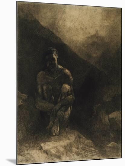 Primitive Man, 1872-Odilon Redon-Mounted Giclee Print
