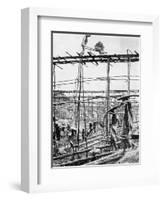 Primitive Methods in the World's Richest Tin District, Taiping, China, 1936-Ewing Galloway-Framed Giclee Print