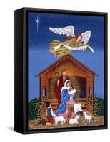 Primitive Nativity-Sheila Lee-Framed Stretched Canvas