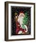 Primitive Snowman & Toys-sylvia pimental-Framed Art Print